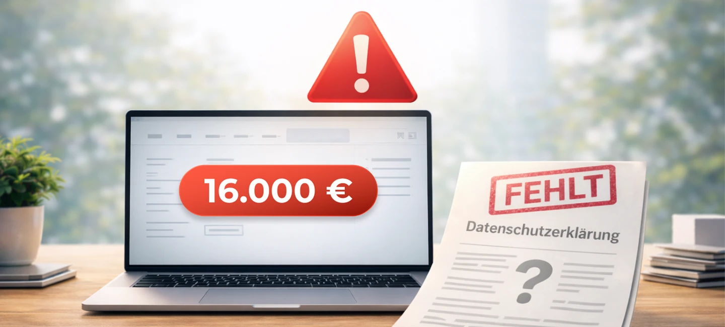 16.000 Euro Bußgeld wegen fehlender Datenschutzerklärung für Freelancer - 1