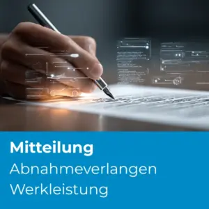 Abnahmeverlangen Werkleistung - Produktbild