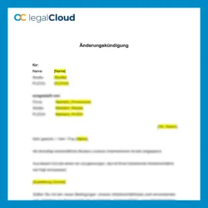 Änderungskündigung Arbeitsverhältnis - Vorlage für Arbeitgeber zur Anpassung von Arbeitsbedingungen (175) - Vorschau