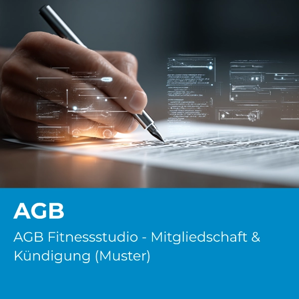AGB Fitnessstudio - Mitgliedschaft & Kündigung (Muster)