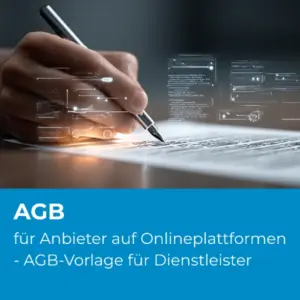 AGB für Anbieter auf Onlineplattformen - AGB-Vorlage für Dienstleister - Produktbild