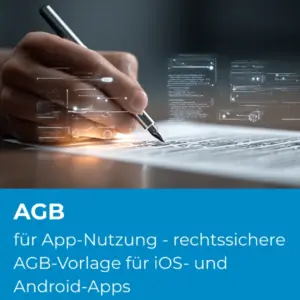 AGB für App-Nutzung - rechtssichere AGB-Vorlage für iOS- und Android-Apps - Produktbild
