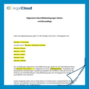 AGB Gartenpflege und Baumpflege - Auftragsbedingungen (100) - Vorschau