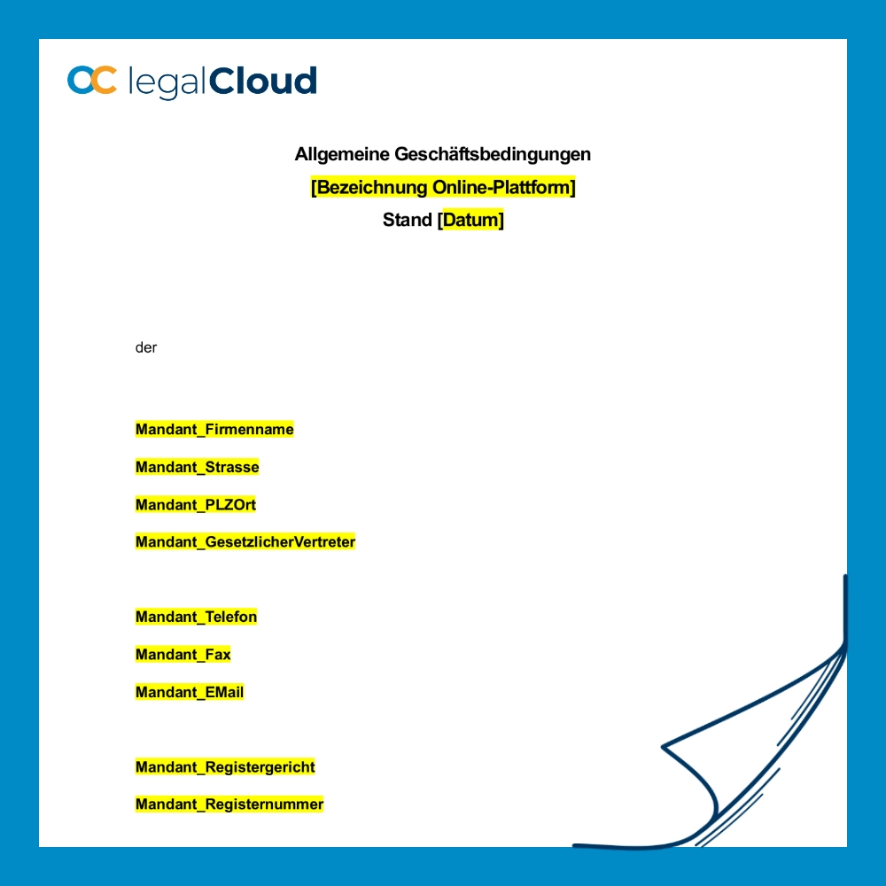 AGB Muster Online-Plattform inkl. Support & Customizing – Bild 2