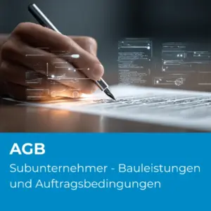 AGB Subunternehmer - Bauleistungen und Auftragsbedingungen - Produktbild