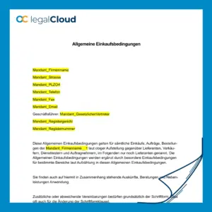 Allgemeine Einkaufsbedingungen Aggregatebau - Rechtssicheres Muster (43) - Vorschau