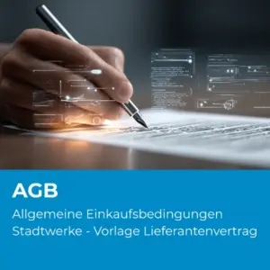 Allgemeine Einkaufsbedingungen Stadtwerke - Vorlage Lieferantenvertrag (45) - Produktbild