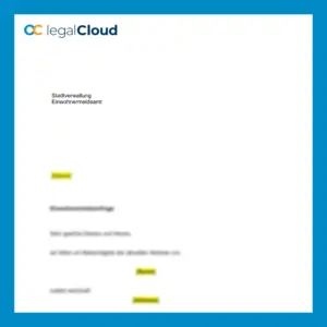 Anforderung Einwohnermeldeauskunft - Vorlage für amtliche Adressanfrage - Vorschau