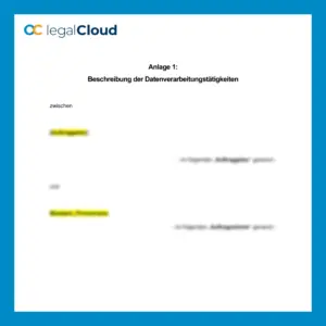 Anlage Geschäftsbedingungen zur Auftragsverarbeitung - Muster nach DSGVO für Auftraggeber und Auftragnehmer (D34) - Vorschau
