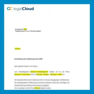 Anmeldung der Auflösung einer Offenen Handelsgesellschaft (OHG) - Vorlage für Handelsregisteranmeldung - Vorschau