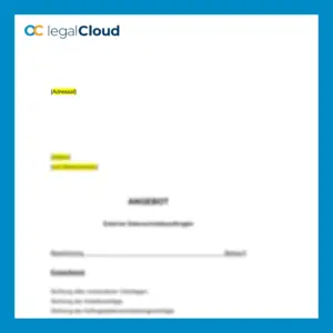 Anschreiben Angebot externer Datenschutzbeauftragter - DSGVO-konformes Musterdokument (D21) - Vorschau