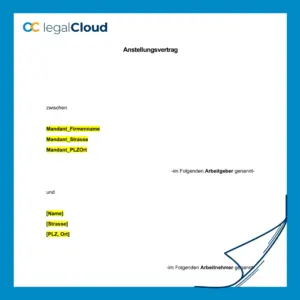 Anstellungsvertrag geringfügige Beschäftigung - Minijob Vorlage ausführlich - Vorschau