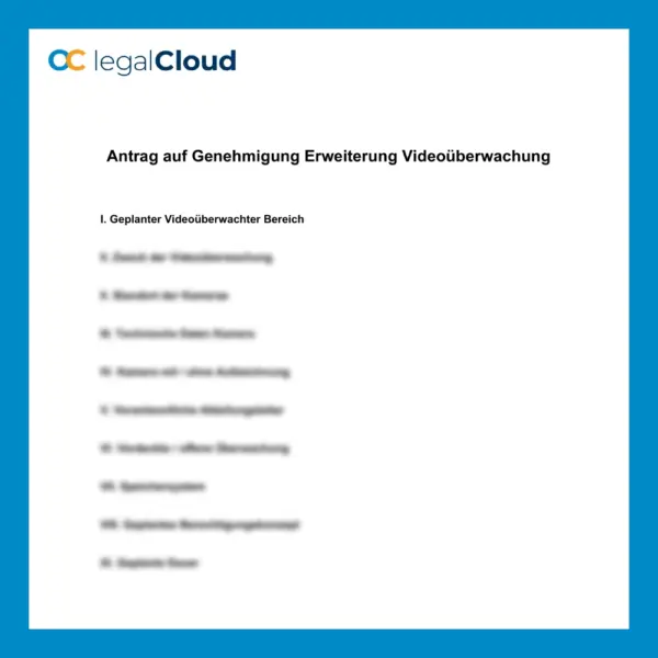 Antrag auf Genehmigung - Erweiterung Videoüberwachung am Arbeitsplatz - Vorlage zur internen Freigabe (D32) - Vorschau