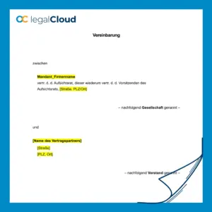 Aufhebungsvereinbarung Vorstand - Muster zur Beendigung des Dienstvertrags - Vorschau