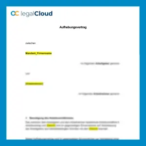 Aufhebungsvertrag - Muster zur einvernehmlichen Kündigung des Arbeitsverhältnisses - Vorschau