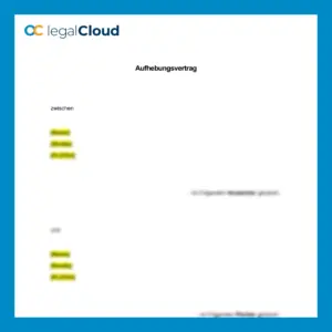 Aufhebungsvertrag Pachtvertrag - Muster für einvernehmliche Vertragsbeendigung - Vorschau