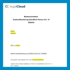 Auskunftsschreiben Art. 15 DSGVO - Negativauskunft an betroffene Person (D62) - Vorschau