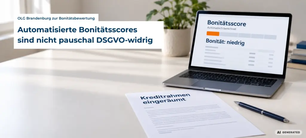 Automatisierte Bonitätsscores: OLG Brandenburg zur DSGVO - 1