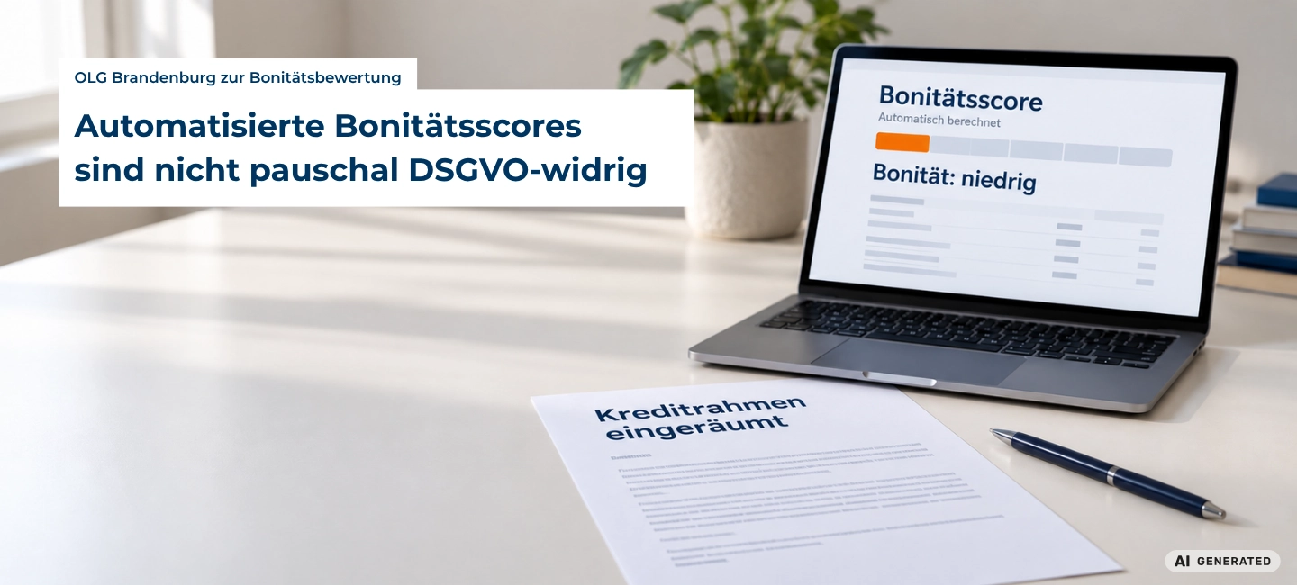 Automatisierte Bonitätsscores: OLG Brandenburg zur DSGVO - 1