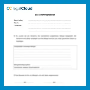 Bauabnahmeprotokoll - Vorschau