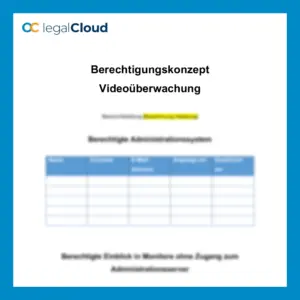 Berechtigungskonzept Videoüberwachung - Vorschau