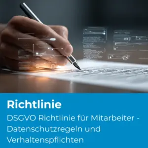 DSGVO Richtlinie für Mitarbeiter - Datenschutzregeln und Verhaltenspflichten (D17) - Produktbild