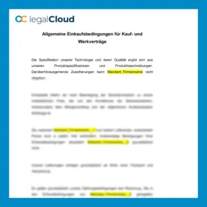 Einkaufsbedingungen Kauf- und Werkverträge - anpassbar für Partner - Vorschau