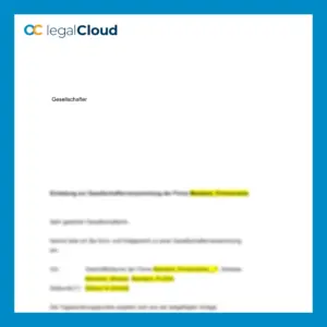 Einladung Gesellschafterversammlung GmbH & Co. KG - Vorlage nach GmbHG - Vorschau