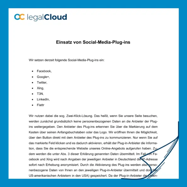Einsatz von Social-Media-Plug-ins - Datenschutz und DSGVO-konforme Nutzung (D66) - Vorschau