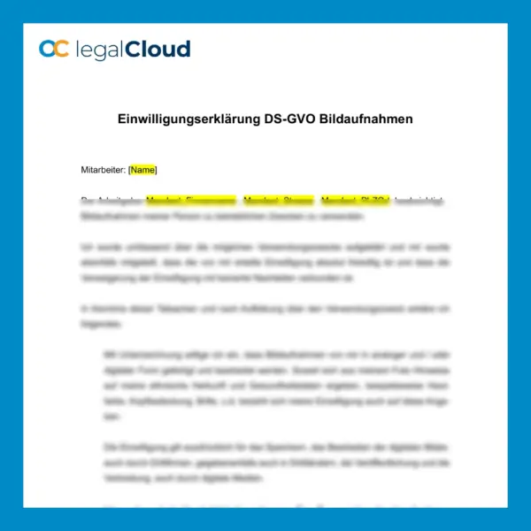 Einwilligungserklärung DSGVO Bildaufnahmen - Vorlage zur Verwendung von Mitarbeiterfotos (5) - Vorschau