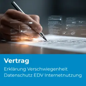 Erklärung Verschwiegenheit Datenschutz EDV Internetnutzung Vertrag (D6) - Produktbild