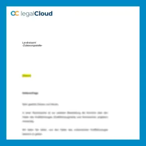 Fahrzeughalteranfrage Landratsamt - Muster für Kfz-Halterauskunft - Vorschau