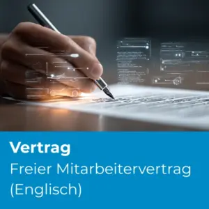 Freier Mitarbeitervertrag (englisch) - Produktbild