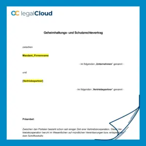 Geheimhaltungs- und Schutzrechtevertrag für Vertriebspartner ausführlich (161) - Vorschau