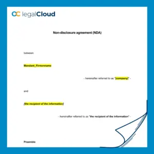 Geheimhaltungsvereinbarung NDA für Geschäftsverhandlungen und Datenschutz Englisch (D75) - Vorschau