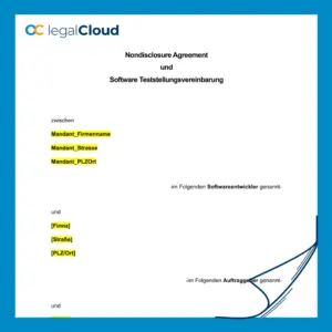 Geheimhaltungsvereinbarung (NDA) - Teststellungsvereinbarung Software - Mustervertrag für IT-Projekte - Vorschau