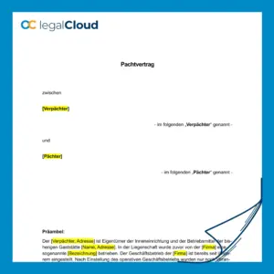 Gewerblicher Pachtvertrag Gastronomie - rechtssichere Vorlage für Restaurant, Café und Gaststätte (39) - Vorschau