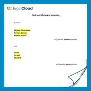 Kauf- und Übereignungsvertrag Software - Vorlage für Verkauf und Eigentumsübertragung von Software - Vorschau