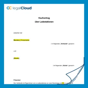 Kaufvertrag für E-Ladestationen - Vorlage für Verkauf und Übertragung von Ladeinfrastruktur (80) - Vorschau