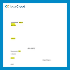 Klage zum Finanzgericht - Kurzform zur Fristwahrung Einkommensteuer - Vorschau