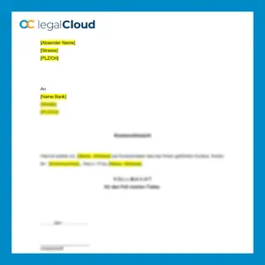 Kontovollmacht für den Todesfall - Vorlage zur Bankvollmacht im Todesfall für Kontoinhaber - Vorschau