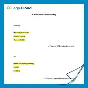 Kooperationsrahmenvertrag IT-Instandhaltung, App-Entwicklung und Desktop-Funktionen - Vorschau
