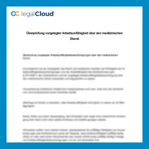 Krankschreibung überprüfen lassen - Muster für Arbeitgeber nach § 275 SGB V (130) - Vorschau