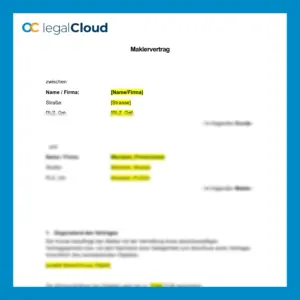 Maklervertrag - rechtssichere Vorlage Immobilien - Provision und Vermittlung - Vorschau