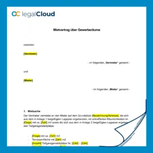 Mietvertrag Gewerberäume - rechtssichere Vorlage nach BGB für Vermieter und Mieter (153) - Vorschau