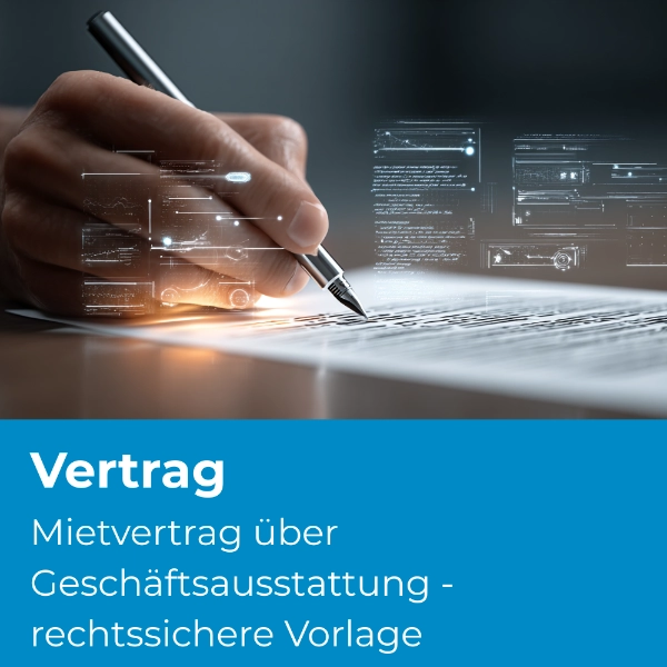 Mietvertrag über Geschäftsausstattung - rechtssichere Vorlage (154) - Produktbild