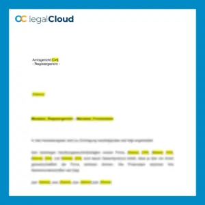 Mitteilung über Erteilung der Gesamtprokura - Vorlage für Handelsregisteranmeldung - Vorschau