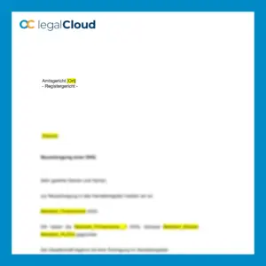 Neueintragung einer OHG - Handelsregisteranmeldung - Mustervorlage für Gesellschafter - Vorschau