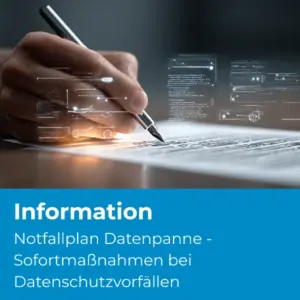 Notfallplan Datenpanne - Sofortmaßnahmen bei Datenschutzvorfällen (D47) - Produktbild