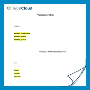 Praktikumsvertrag ausführlich - rechtssichere Vorlage für Unternehmen und Betriebe - Vorschau